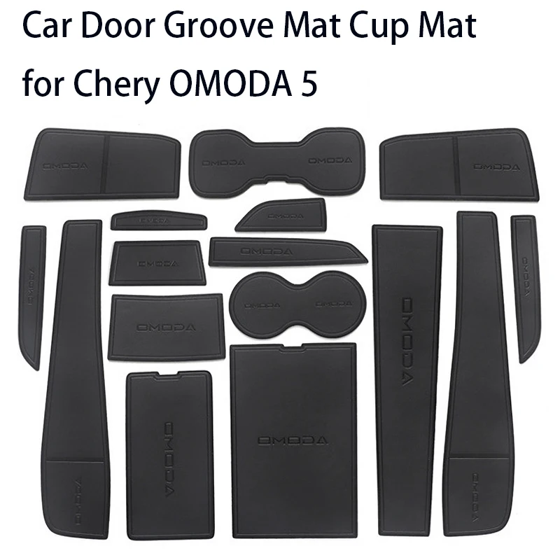 Car Door Groove Mat Cup Mat for Chery OMODA 5 Center Console Storage Box Mats Auto Gate Slot Cup Holder Pad