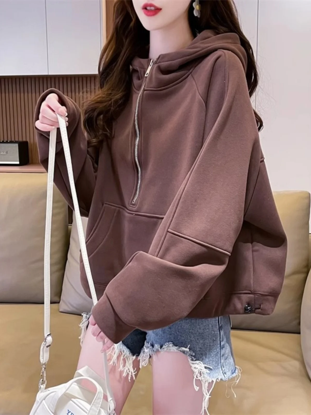 Hooded Black Hoodies Clothing Woman Winter Apparel Rockabilly Non-Fleece Painting Ribbon Modern Girlish Flower Kwaii Boho Y2K