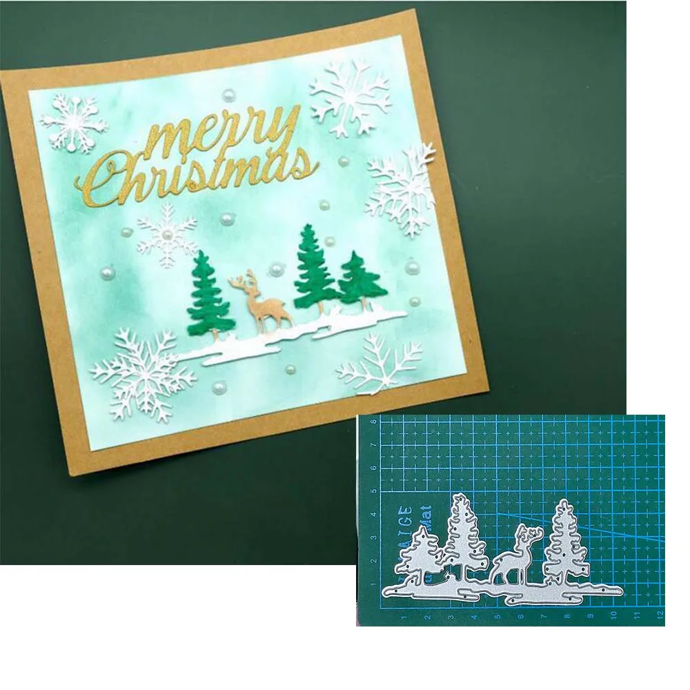 christmas Metal Cutting Dies Mold Scrapbooking Decoration Paper Cards Craft Knife Mould Blade Punch Template Embossing Stencils