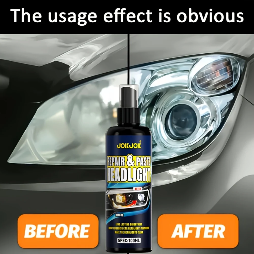 100ml Car Headlight Restoration Spray - Efficient Repair & Polish, Long-Lasting Clarity, Ideal for Automotive Lighting image 3