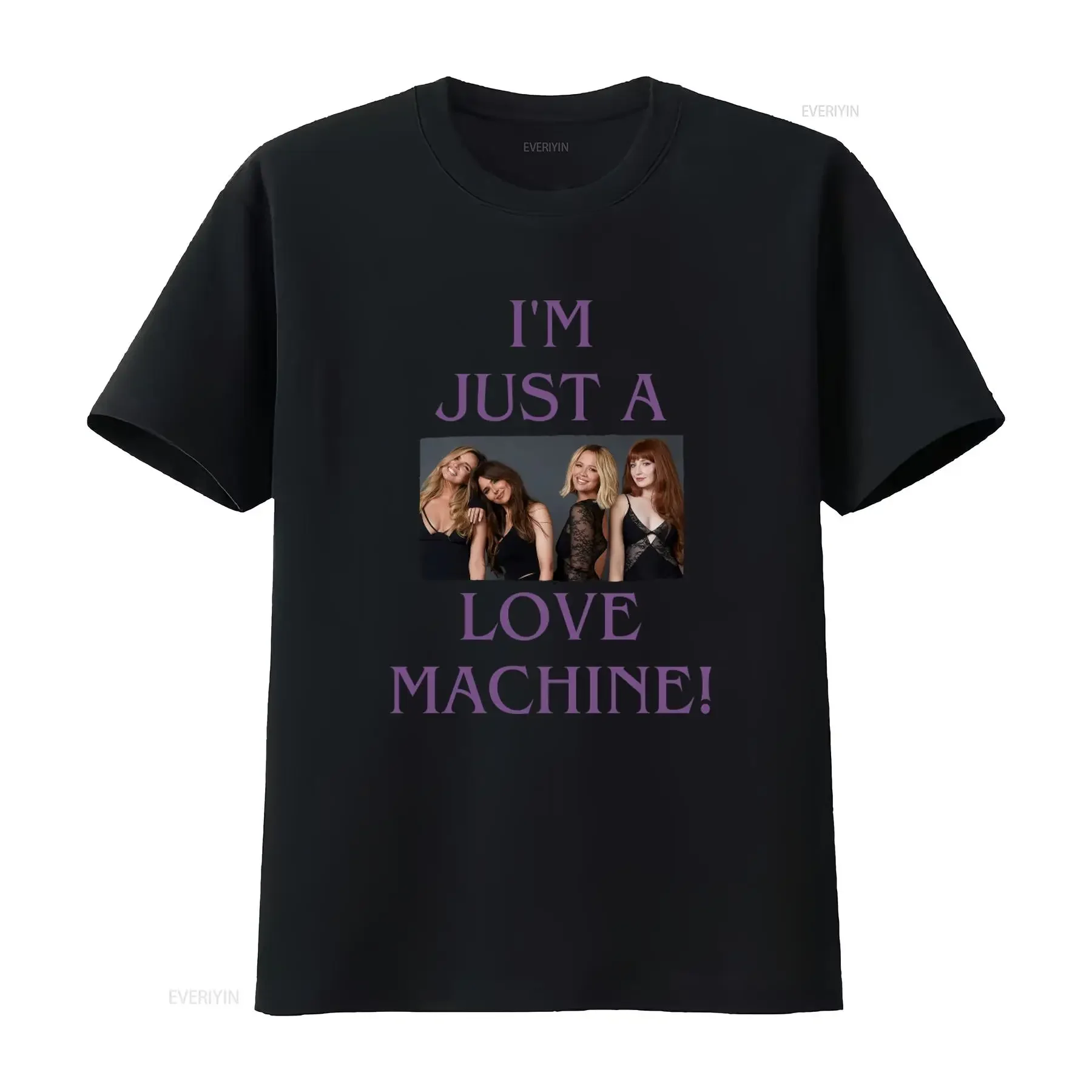 Girls Aloud Love Machine T shirt 2024 Tour Print Fashionable Streetwear vintage Washed Stretched designer clothes graphic