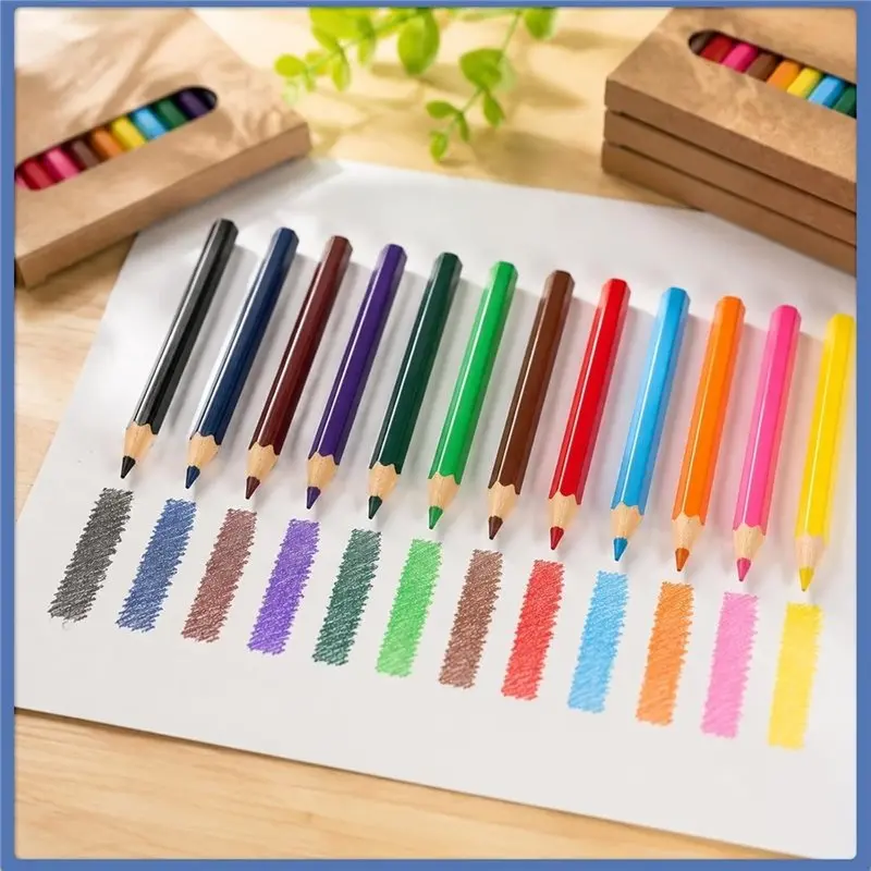 A53M-30 Boxes Mini Colored Pencils Bulk 12 Pack/Box Pre-Sharpened Mixed Coloring Set For DIY Craft & Painting