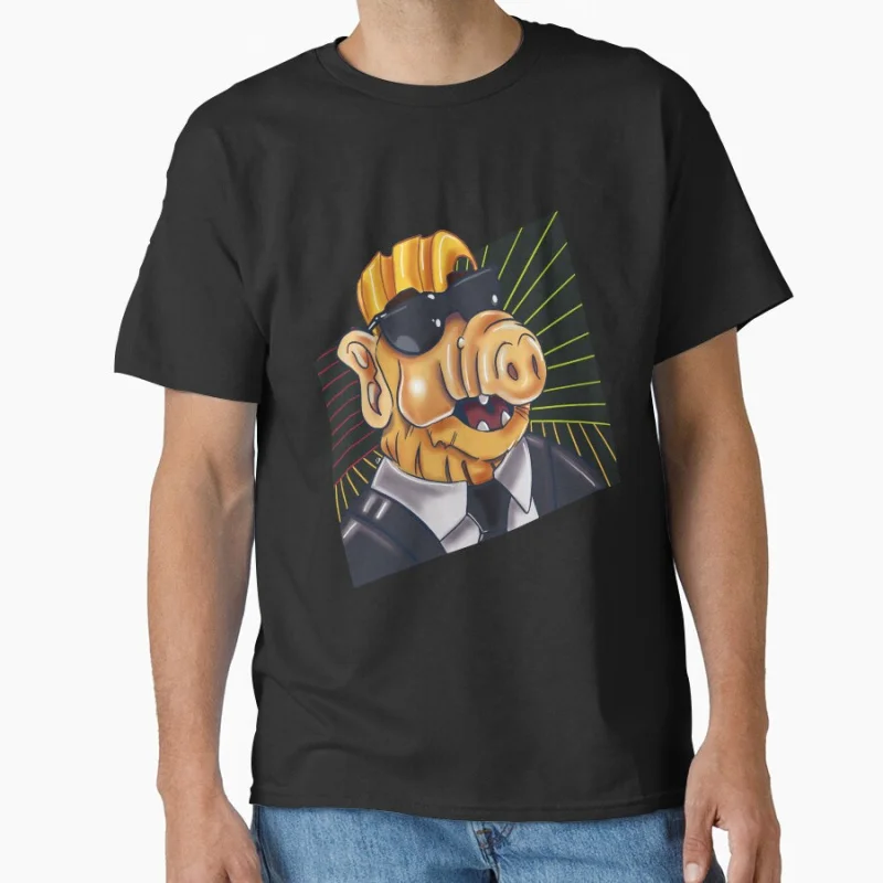 

Crazy Alien from the headroom Retro movie Alien tv show ALF 1986 scary halloween gift T shirt for cat lover Large size Tops