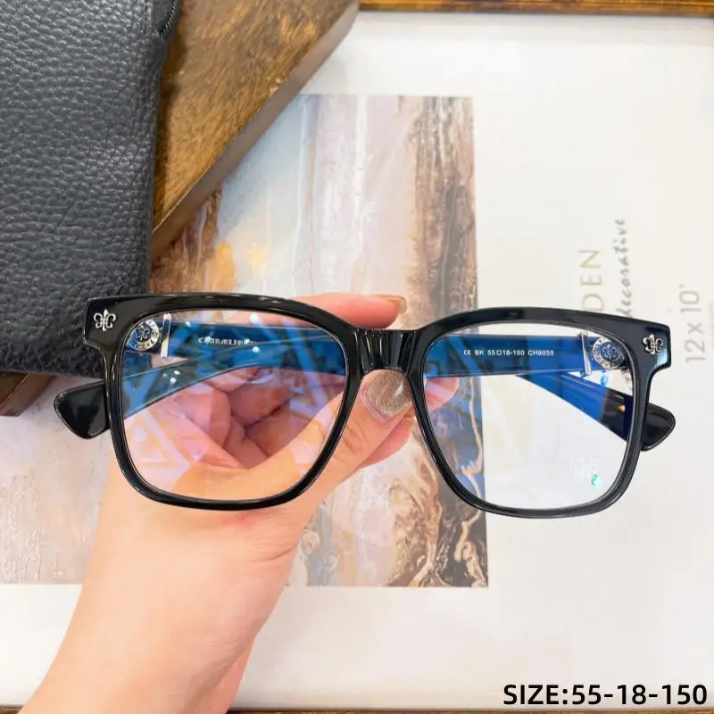 New Fashion Acetate Myopia Glasses Frame Men Big Frame Personality Classic Retro Women Trend Anti-blue Prescription Glasses