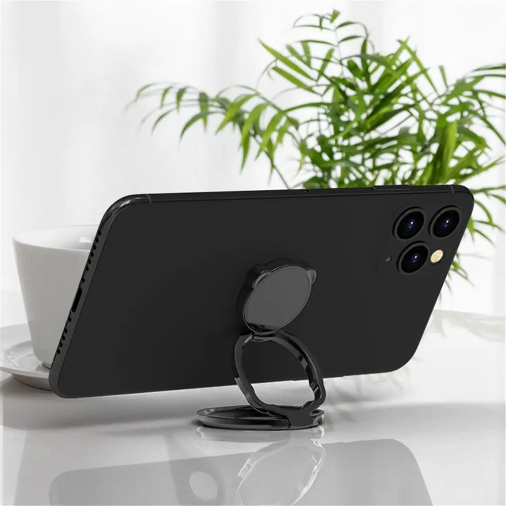 360 Rotation Foldable Mobile Phone Stand Back Ultra Thin Phone Ring Holder Multi Angle Portable For Desk Metal Finger Kickstand
