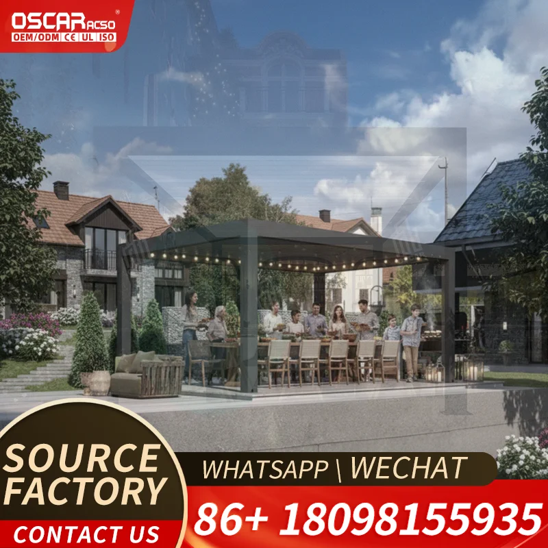 Aluminum Garden Pavilion Outdoor Elegant Pergola Structure for Backyard Patio Balcony pergola