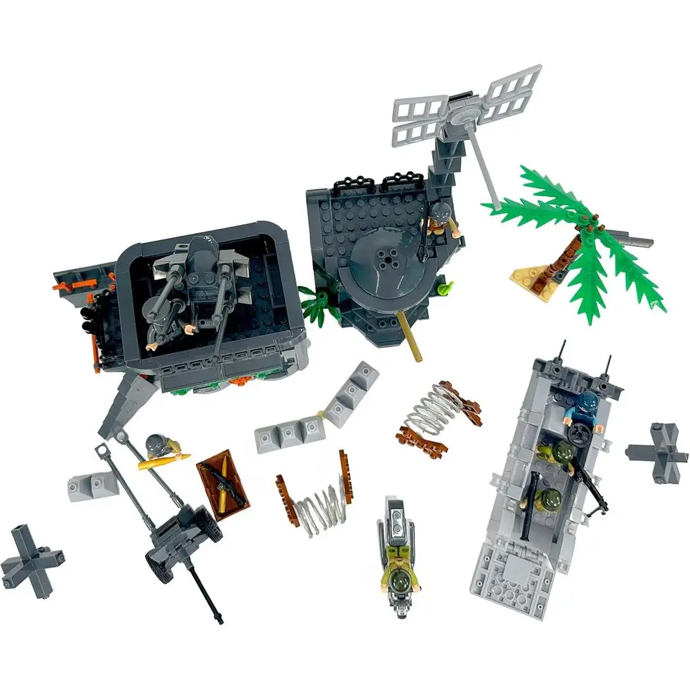 Set di mattoncini del giorno D della parete tedesca dell'Atlantico: regalo ideale a tema storico per gli appassionati e collezionisti