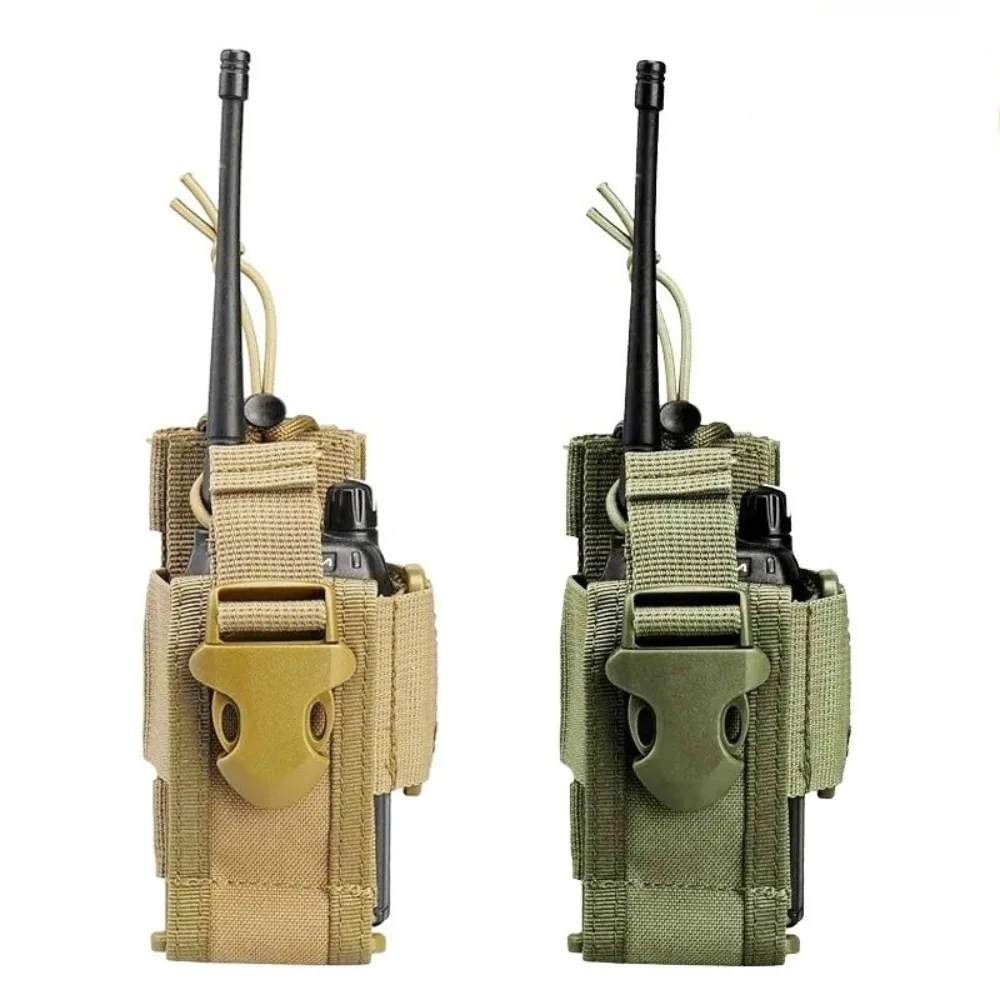 Tactical Walkie Talkie Holder Radio Pouch Hunting Interphone Hanging Bag Outdoor Nylon Molle Radio Pouch Walkie Talkie Chest Bag