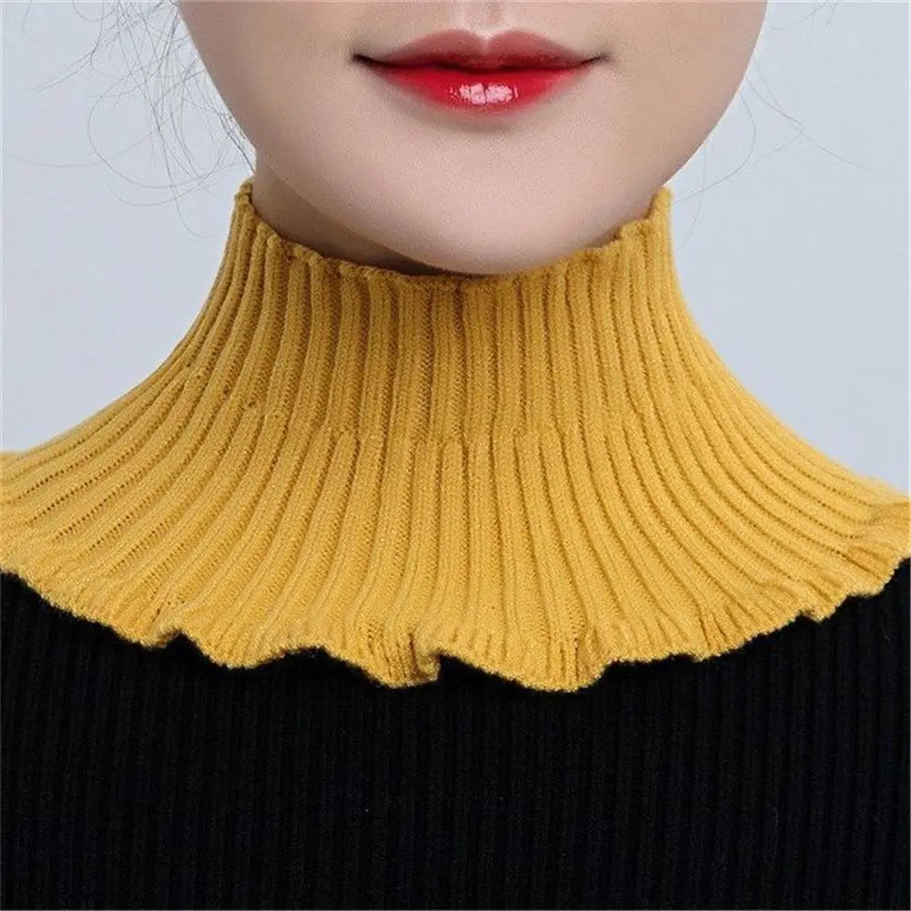 

Women Windproof Warm Detachable Knitted Fake Collar Neck Guard Turtleneck Scarf