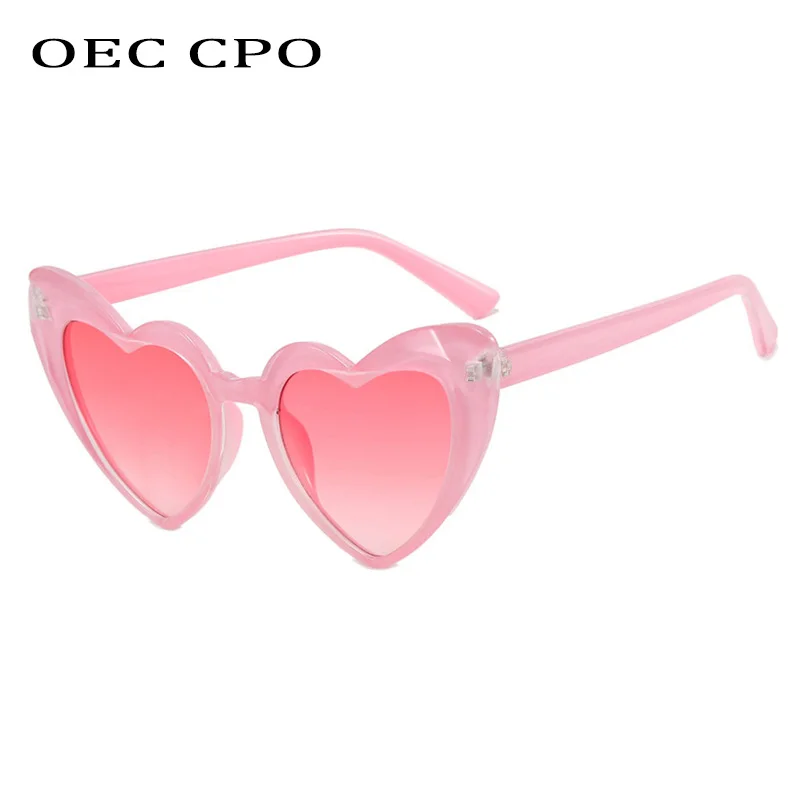 

OEC CPO Fashion Heart Shaped Sunglasses Women Brand Designer Gradient Lens Sun Glasses Female Shades Eyewear UV400 Gafas De Sol