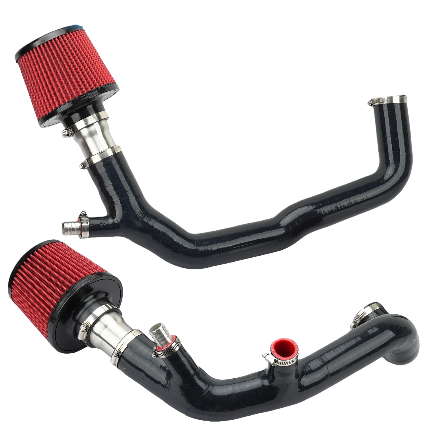 Zestaw węży dolotowych chłodnego powietrza do BMW N54 E90 E93 E60 E82 E89 135i 335i 535i Z4 z filtrem powietrza, silikonowy zestaw rur dolotowych.