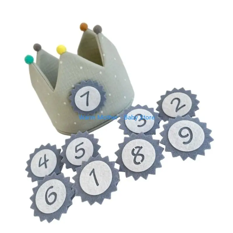 قبعة عيد ميلاد للأطفال على شكل تاج من إكسسوارات Fotografia دعائم حفلات أعياد الميلاد 57QE #5