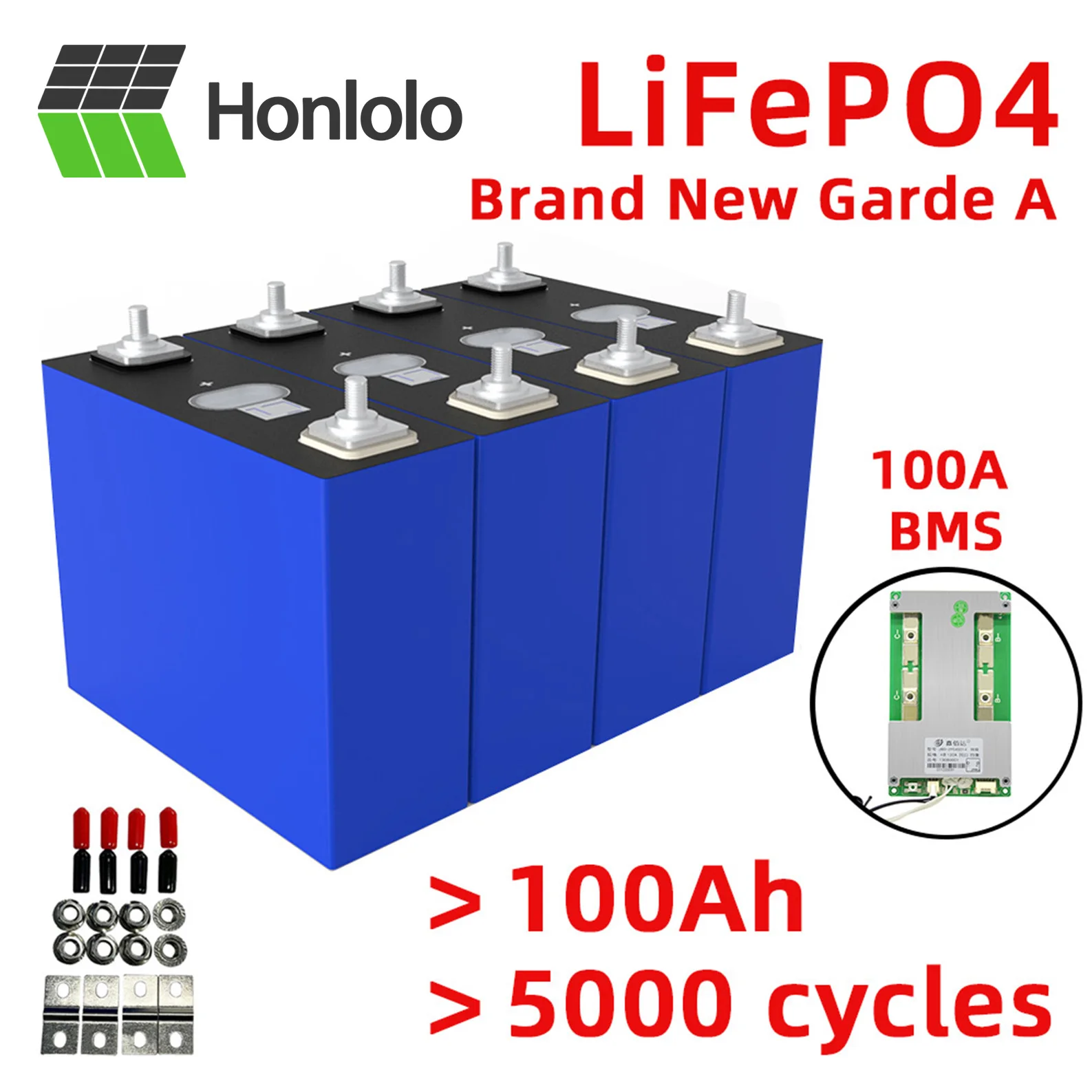 

Brand New Grade A 3.2V LifePO4 Battery 280Ah 105Ah 100Ah Rechargeable Prismatic Cells 100% Full Capacity for Van RV Outdoor Sola