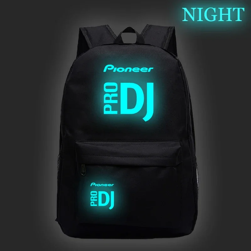 Pioneer Pro Dj Luminous Backpack Boys Girls Lightweight Backpack Students Outdoor Travel Bookbag Mochila Men Laptop Knapsack