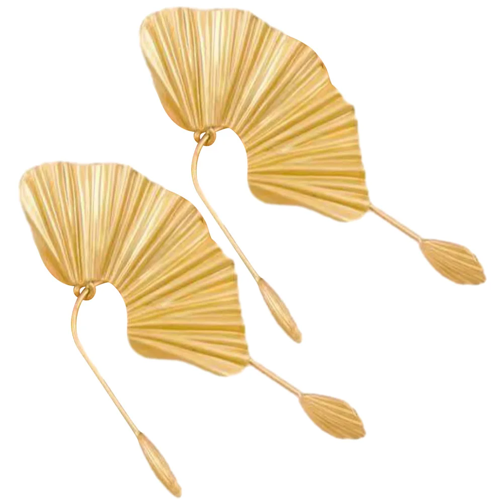 

Fan-shaped Earrings Zirconia Women Drop Decoration Dangle for Teen Woman Trendy
