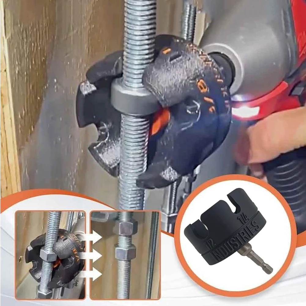 

Nut Zip Drill Attachment Multifunction Slotted Wing Nut Spinning Drive Kit Hex Shank Nut Driver Extractor for Conduit Racks