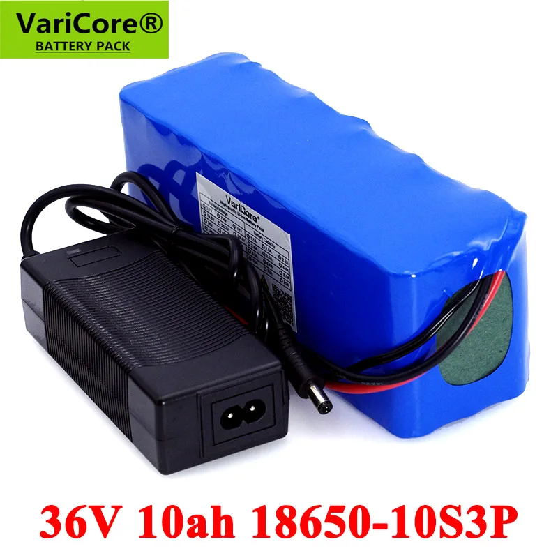 36V 10000mAh 18650 Lithium Battery pack 300W 500W 750W 20A BMS Motorcycle Electric Car Bicycle Scooter with 42V 2A Charger