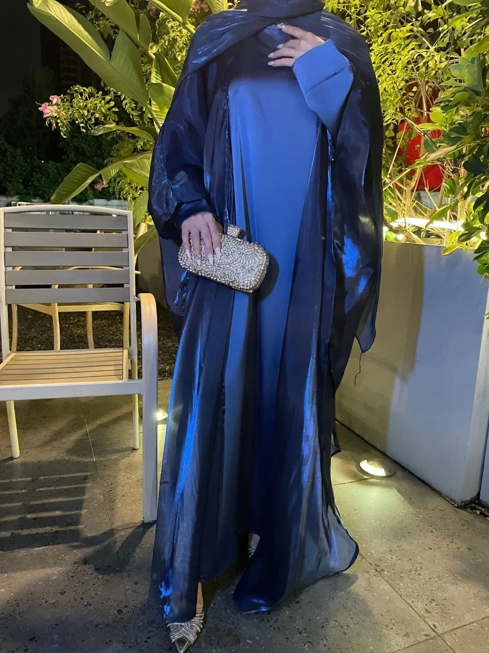 Eid ramadan muçulmano feminino vestido modesto 2 peça conjunto árabe aberto abayas vestidos saudita cardigan robe dubai marrocos vestidos jalabiya