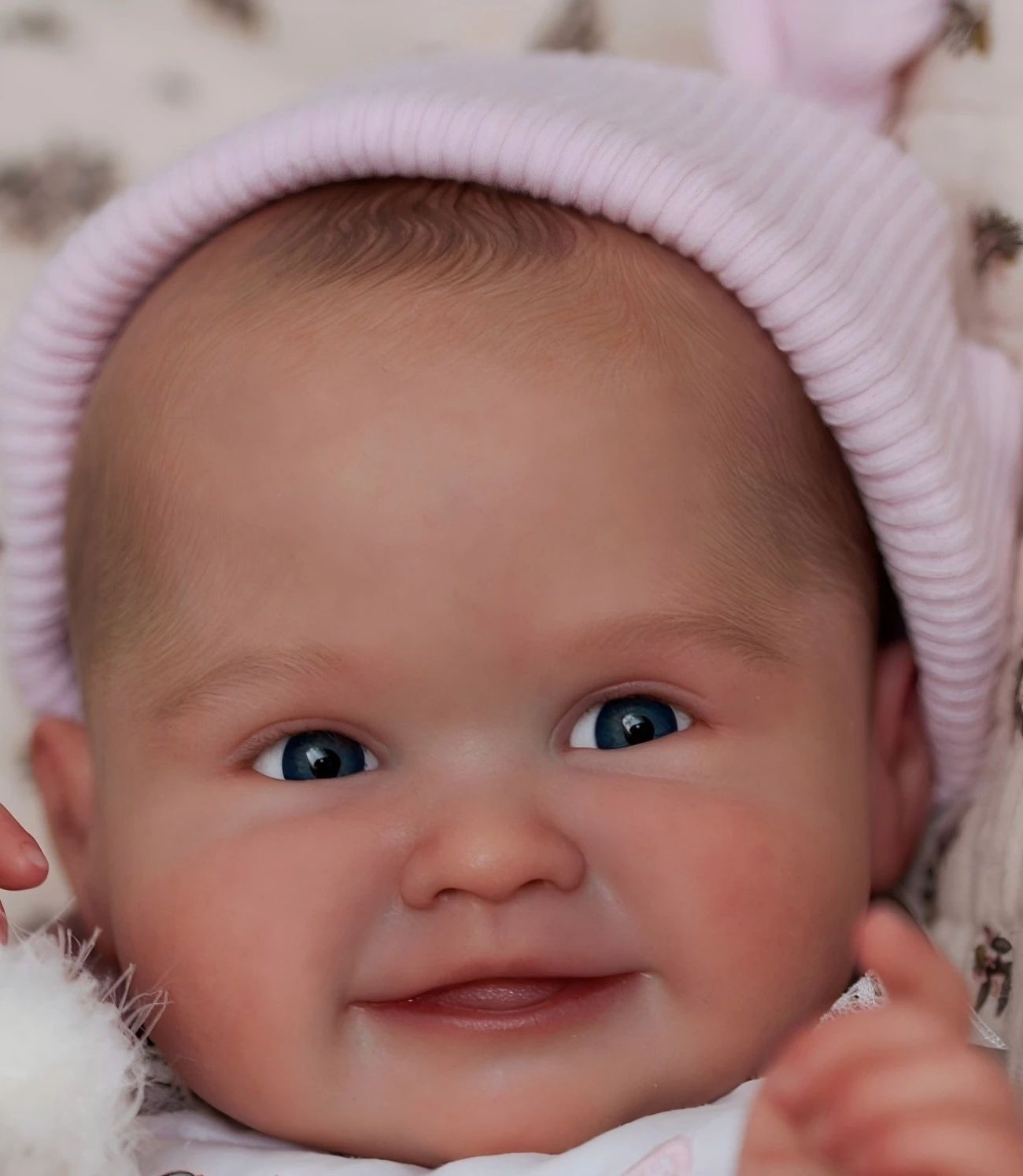 19inch NPK Unpainted Unassembled Reborn Doll Kit - Smile Summer Fresh Color with Cloth Body DIY Doll Parts for Artists