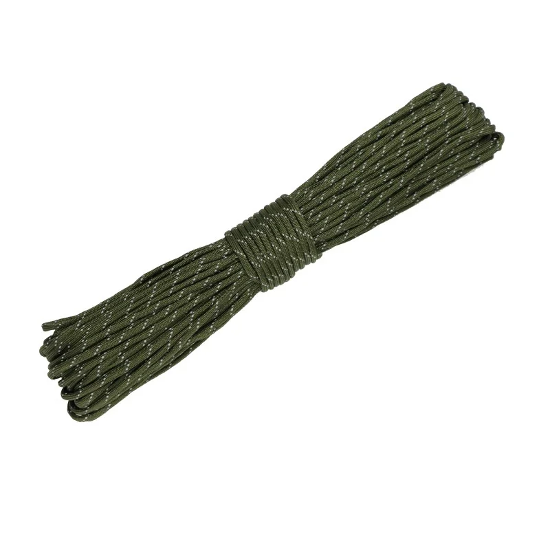 Reflektierendes Paracord 550 Militär 7-strängiges Seil Taktische Fallschirmschnur Camping Zelt Seil Warnlinie Lanyard DIY Armband