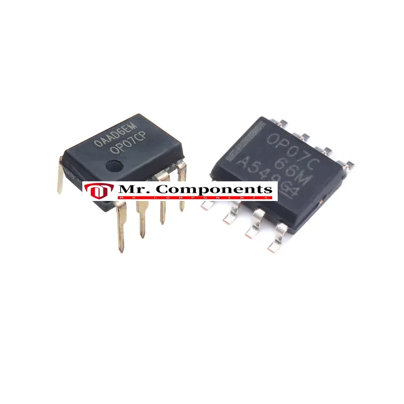 10PCS OP07 OP07CP DIP8 OP07CD OP07CDR OP07CDRG4 SOP8 Precision operational amplifier 600kHZ 0.3V/us In stock