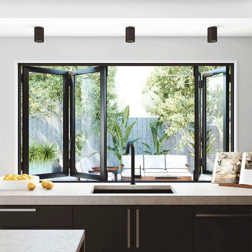 Sixinalu 50 مللي متر إطار نحيف انزلاق الباب التقسيم الألومنيوم الأبواب الداخلية الجبهة مزدوجة المزجج الداخلية المطبخ مخصص ديكور المنزل #3