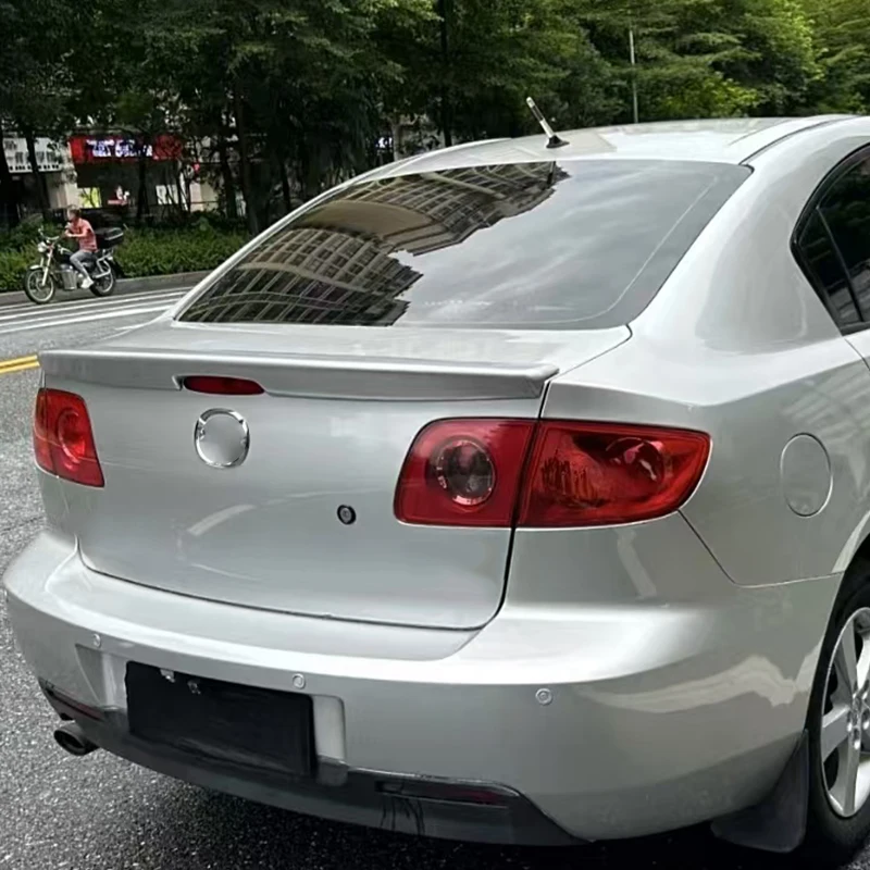 For Mazda 3 Spoiler 2006 2007 2008 2009 2010 2011 2012 2013 High Quality ABS Material Car Rear trunk cover wings spoiler Airfoil