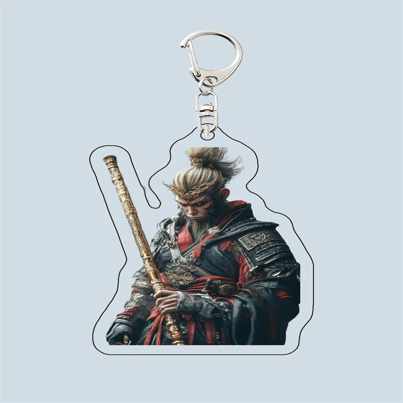 6CM Black Myth: 3A Wu Kong Animation Game Peripheral Toy Acrylic Pendants Keychain Badges Anime Figures key ring