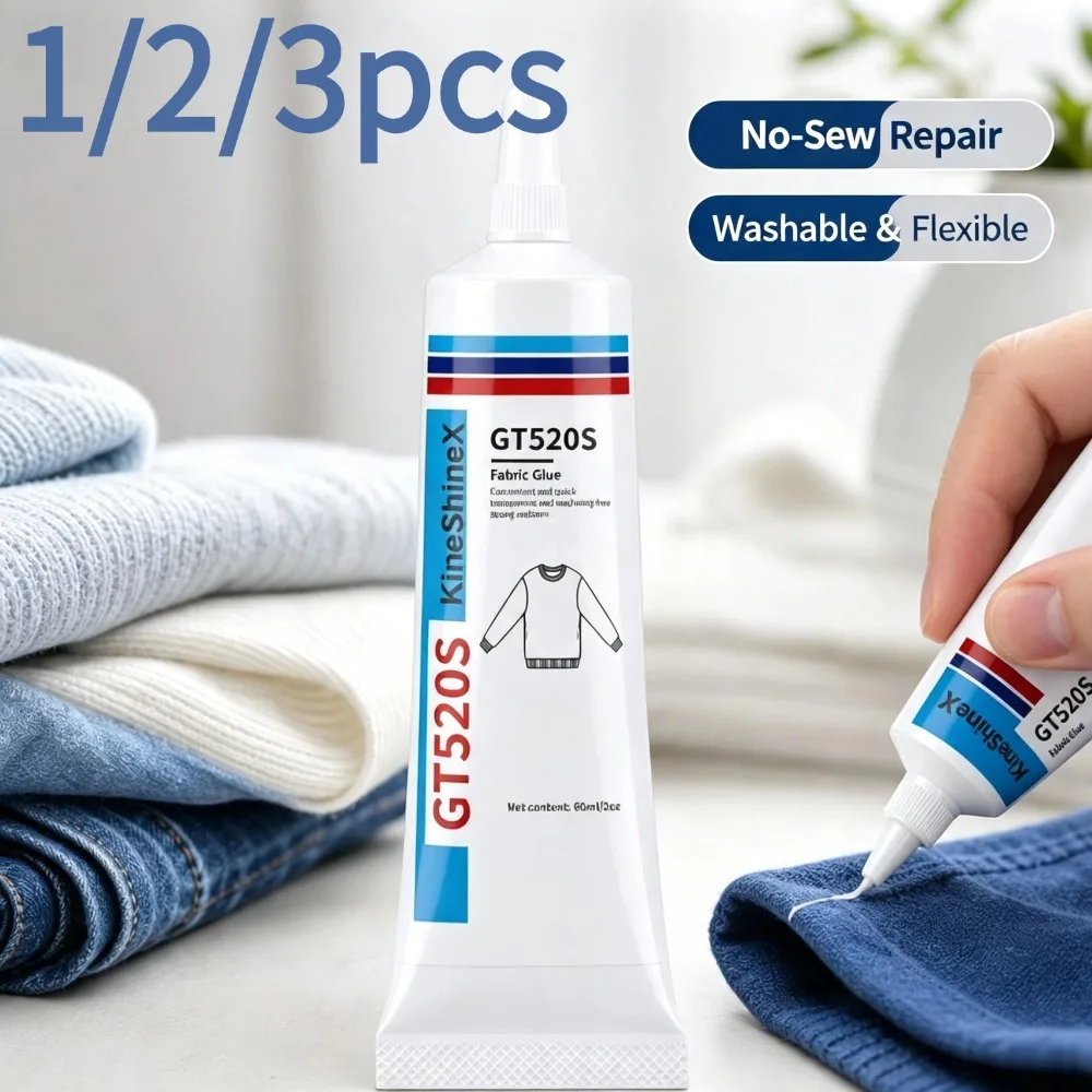 60ml Strong Fabric Glue Quick Dry Waterproof Dry Fabric Patching Glue For DIY Clothing Repair Mending Printing Pattern Glue