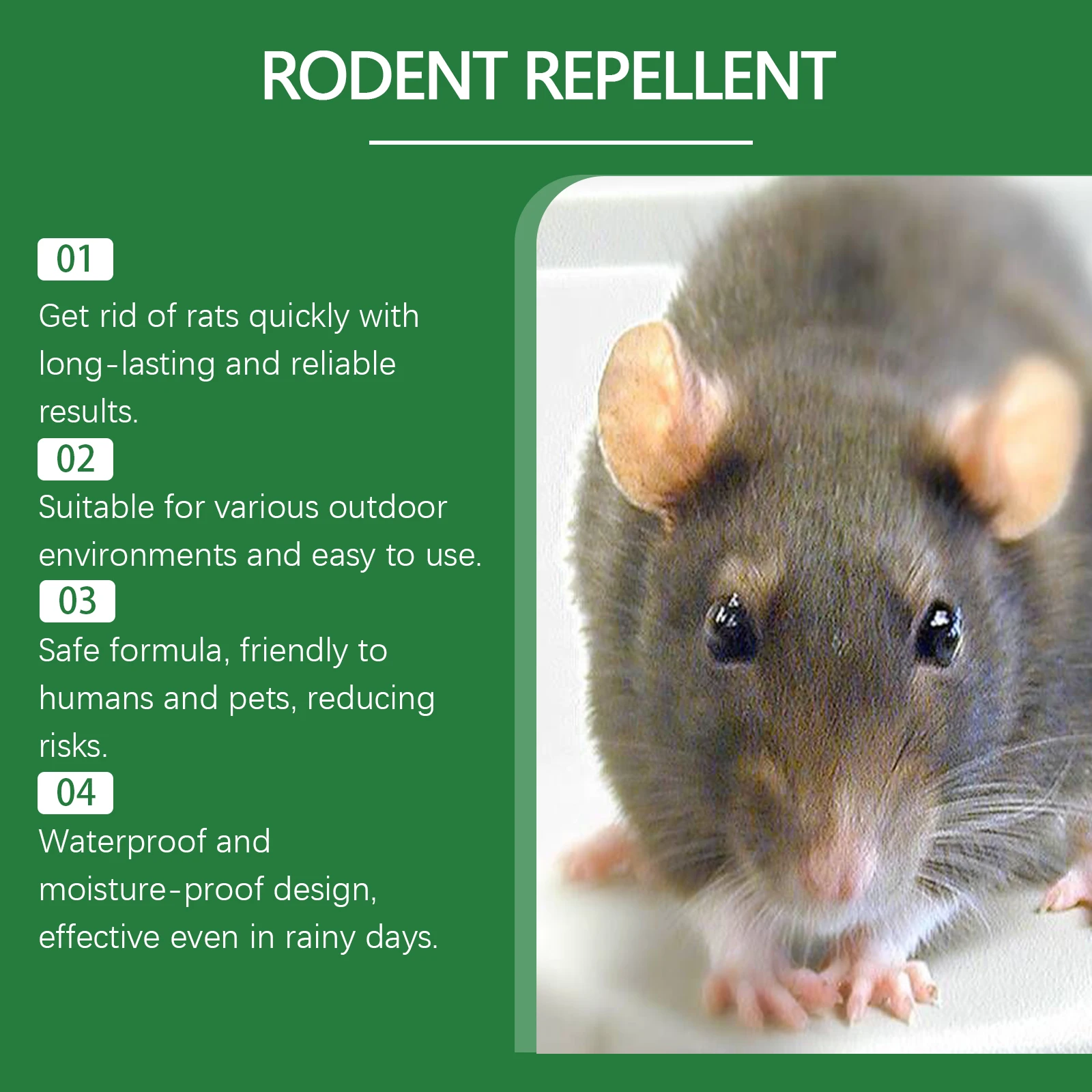 Mint-Flavored Mouse Repellent Spray Mouse Repellent for Outdoor Gardening, Preventing and Exterminating, Mouse Avoidance and Rep - view 4