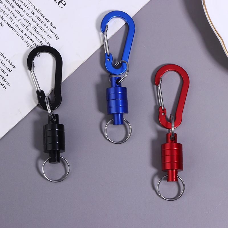 Fishing Hanging Buckle Magnetic Buckle With Keychain Carabiner Anti-falling Fast Hanging Buckle Metal Strong Magnetic Buckle