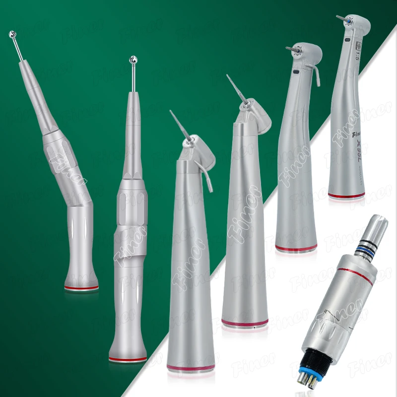 Dental Speed Increasing Contra Angle Handpiece 1:4.2 1:5 Red Ring Contra Angulo 1:2 Osteotomy Handpiece 1:2 Increasing Air Motor