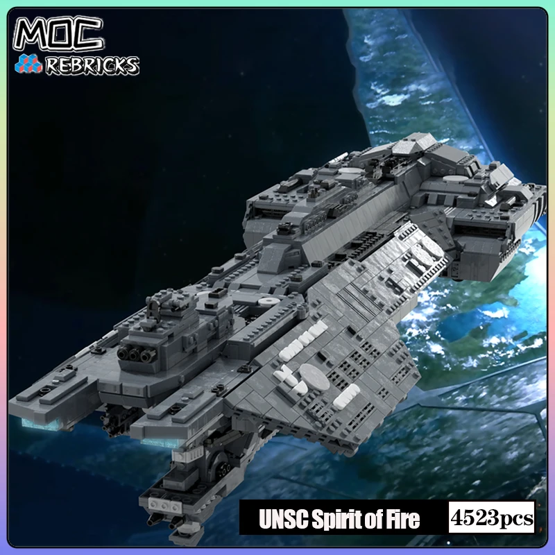 Star Movie Series MOC Bricks Spirit Of Fire Space Warship Large Building Block Toys Model DIY Collection Sets Adult's Xmas Gifts