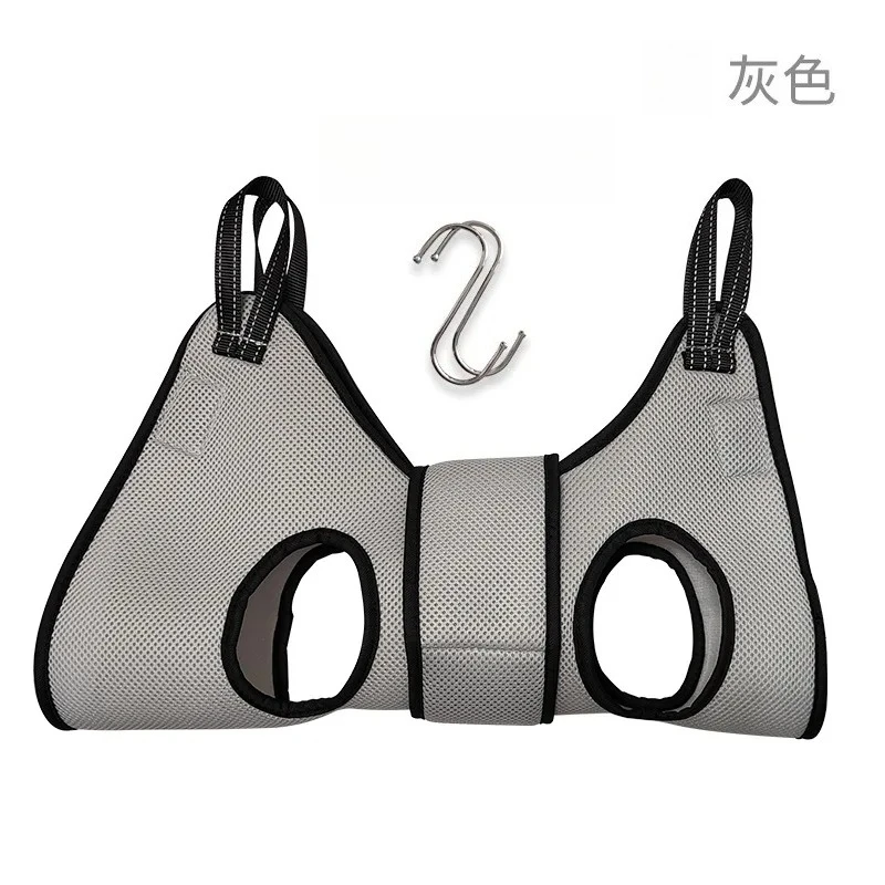 Fixed hook type medication anti scratch device, pet beauty hammock, cat and dog nail clipper