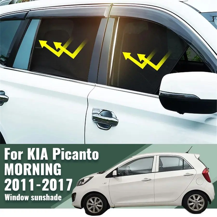 

For KIA Picanto MORNING TA 2011-2017 Magnetic Car Sunshade Front Windshield Vehicle Curtain Rear Side Window Sun Shades Shield