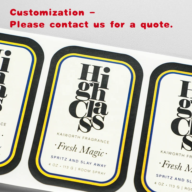 

custom.Bottle Wax Custom Candle Jar Stickers Waterproof Roll Foil Candle Label Sticker Waterproof