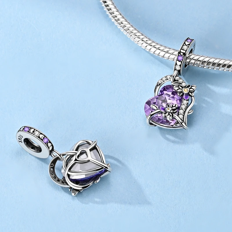 Luminous Series 925 Sterling Silber Charms Perlen Anhänger Glühwürmchen Elfenpfote Planet Charm Passend für Original Armband Damen Schmuck Geschenk – Detail 14
