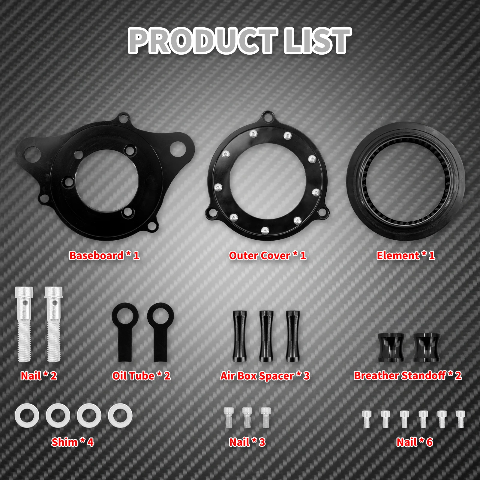 Motorcycle Air Cleaner Transparent Intake Filter For Harley Sportster XL 883 1200 48 72 Iron Super Low Roadster Custom 2004-2023