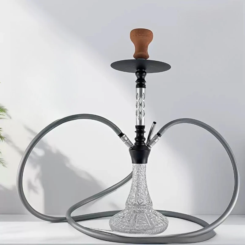 Luxury Arabic Hookah Complete Set,High‑Grade Glass Shisha Hookah for Bar KTV Nightclub,Home & Restaurant Use