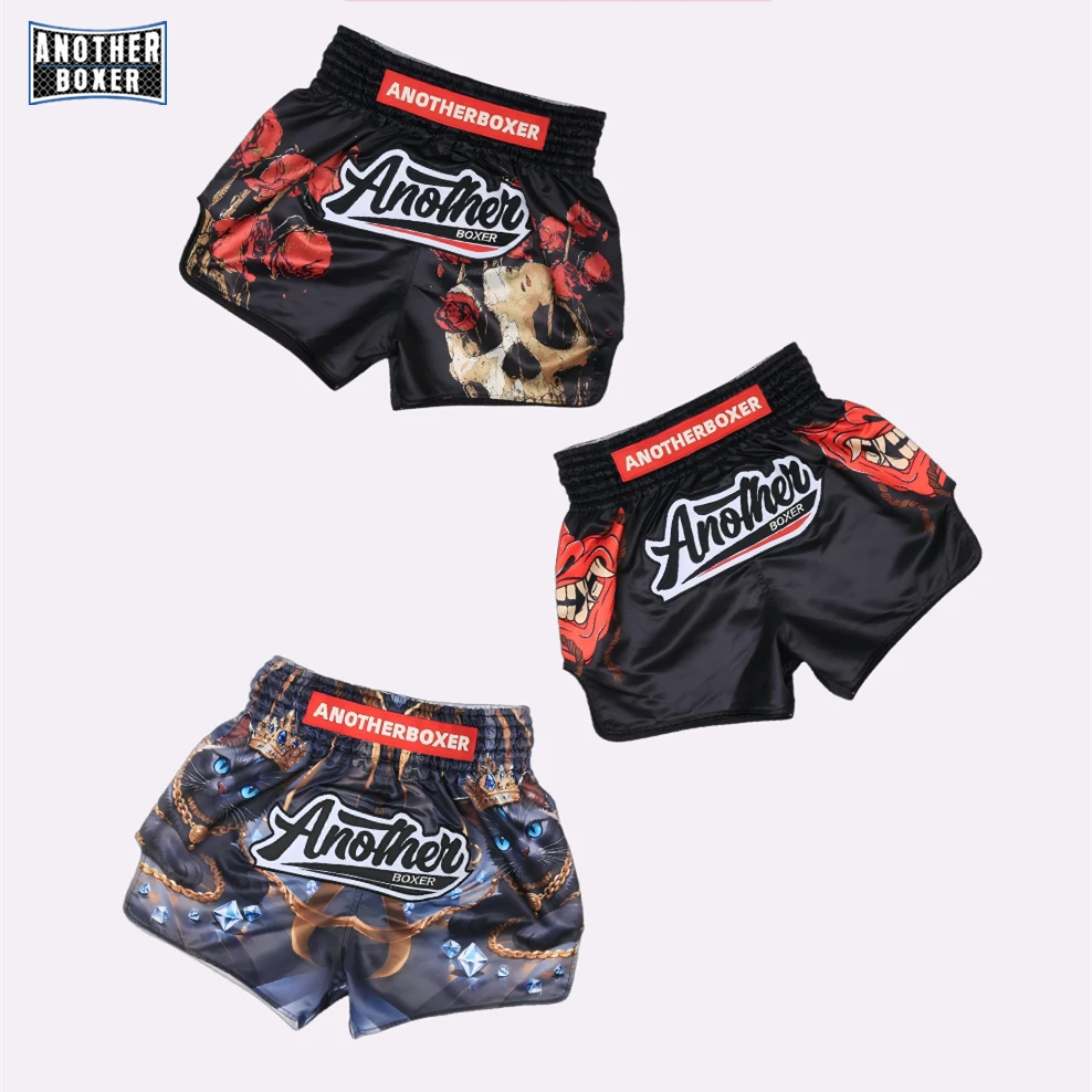 2025 شورت الملاكمة، شورت MMA للرجال والنساء والأطفال مطرز للتدريب القتالي ملابس MMA شورت كيك بوكسينغ سروال الملاكمة التايلاندية #5