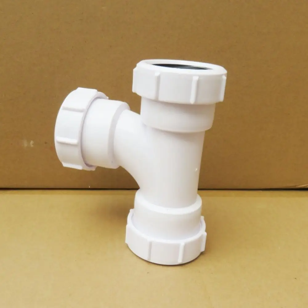 Drainage System Pipe Tee 40mm PVC Quick Connector For Shower Water Hydraulic Plumbing Hardware Reliable Fitting