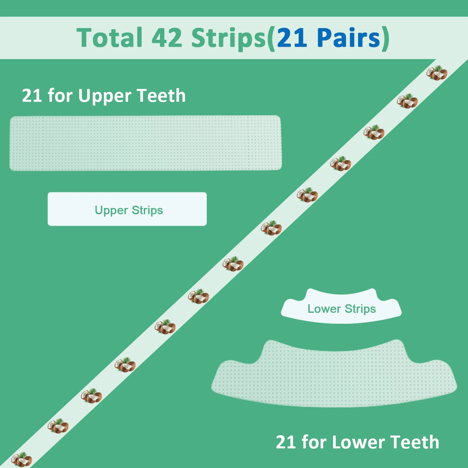 MYBYS-Bandes de Blanchiment des Dents, Kit de Blanchiment Dentaire, Accessoire d'Hygiène Buccale, pour la Dentisterie, à Usage Domestique, 42 Pièces, 18%