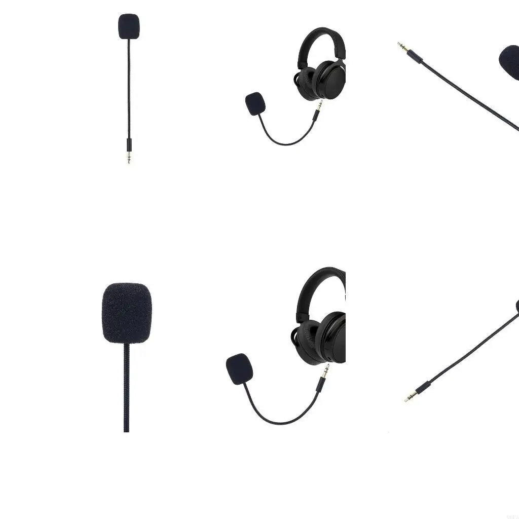 Q6PA Mini Headphone Microphone for Cloud Flight Game Mic Computer Gaming Headsets Noise Cancelling Replacement Accessories