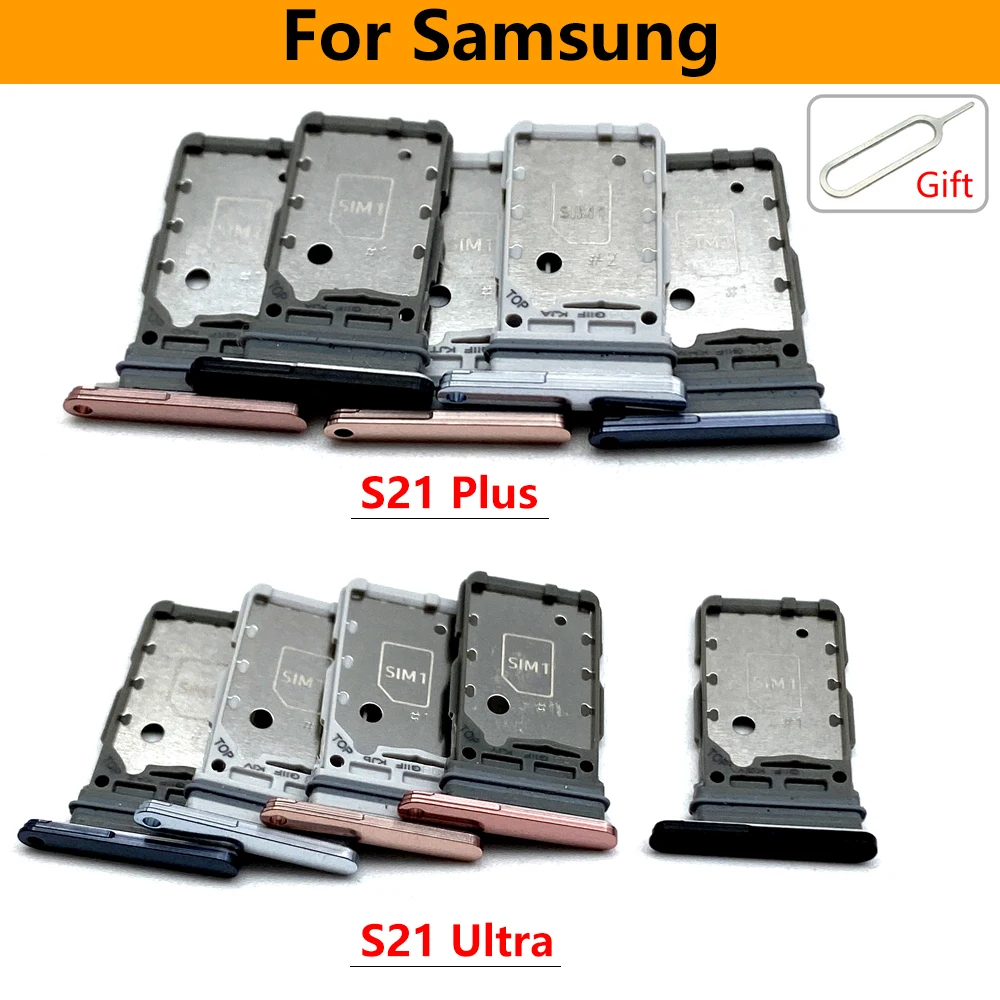 For Samsung S21 Plus Ultra / S21 Fe Dual SIM Card Slot SD Card Tray Holder Adapter