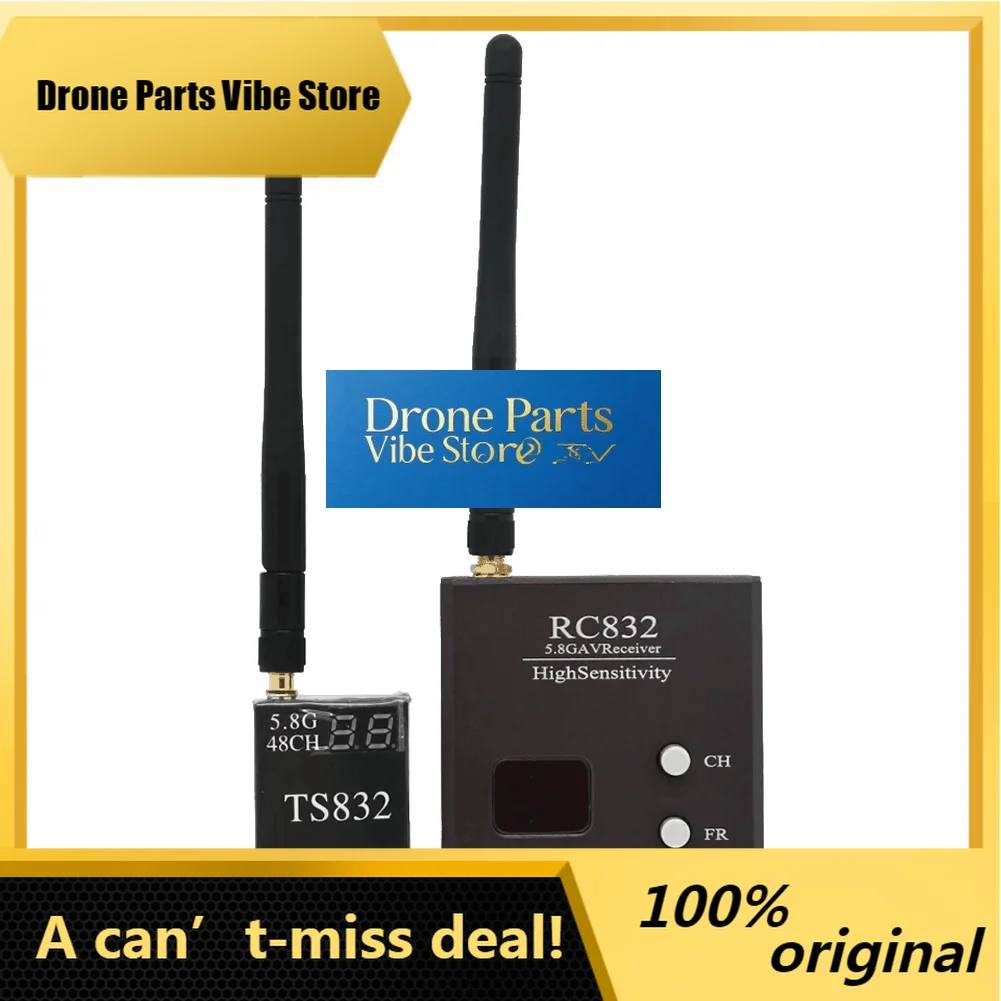 

DroneP48Ch 5.8G 600mW TS832 RC832 V3.0 Power Cables Wireless Audio Video Transmission System Transmitter Receiver FPV Multicopte