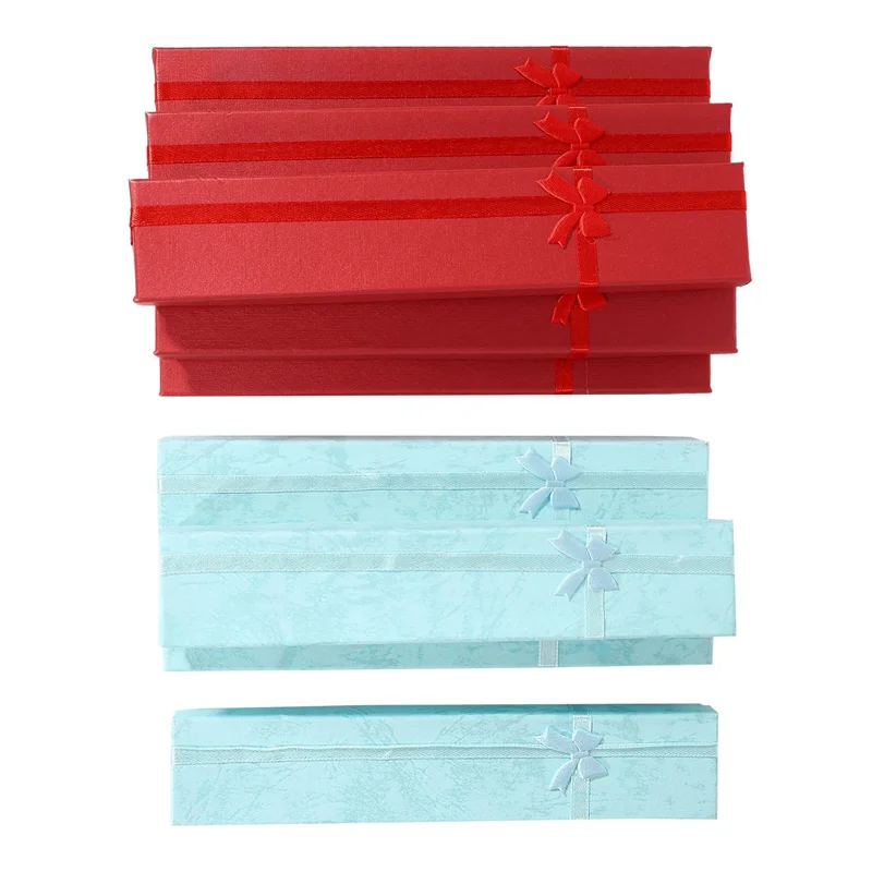 

ABKJ-60 X Elegant Luxury Gift Boxes Long Rectangular For Jewelry Presentation Necklaces