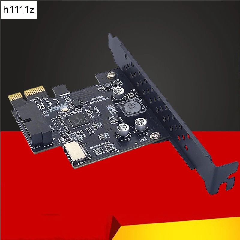 

Новинка PCI Express 2,0 X1 USB 3,2 Gen1 19Pin + Расширительная карта типа E PCIe передний адаптер TYPE-C переходник Type-E USB _ карта 5 Гбит/с