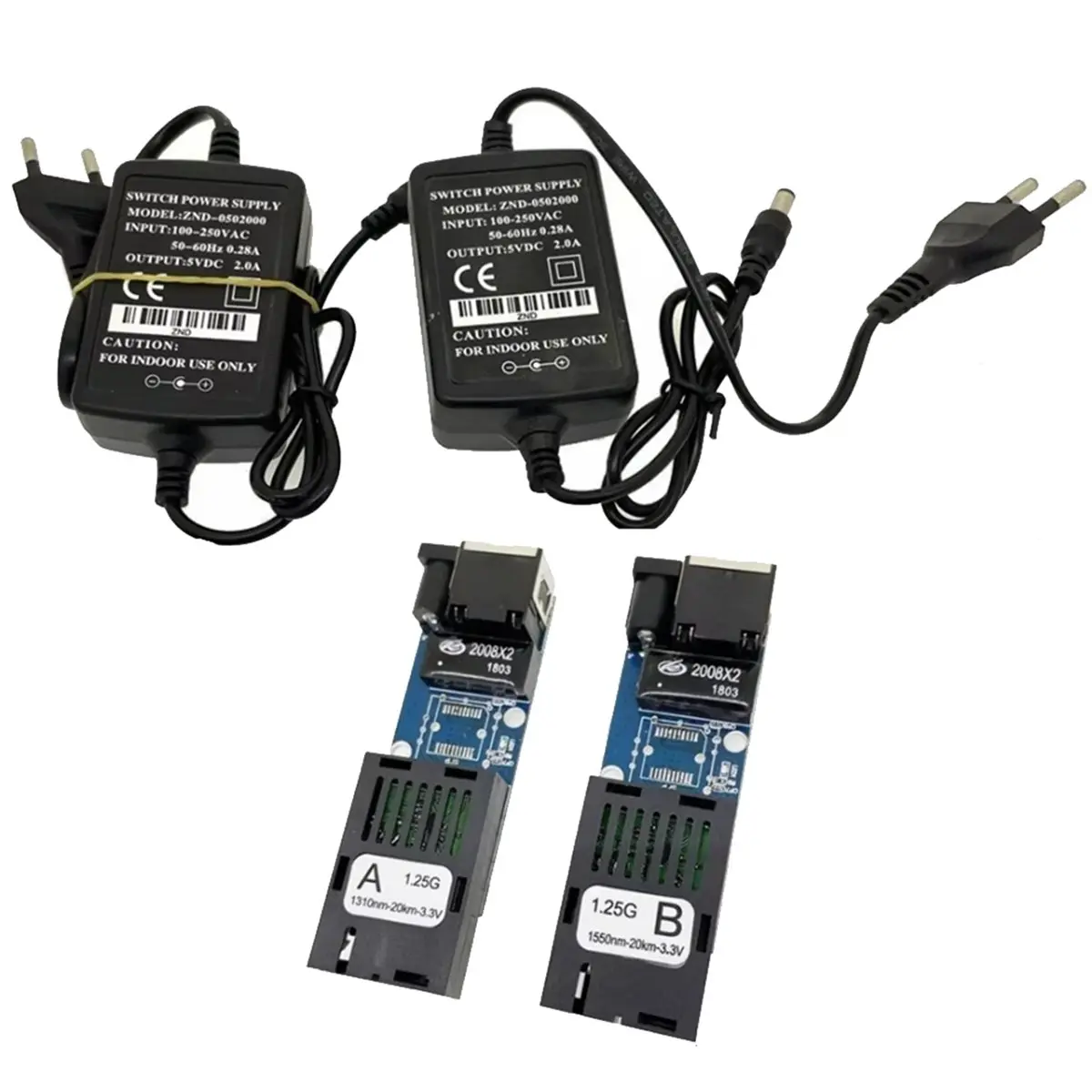 # Best Choice Mini Gigabit Fiber Optical Media Converter 100/1000Mbps Optic Transceiver SC to RJ45 Ethernet Switch 20Km EU Plug