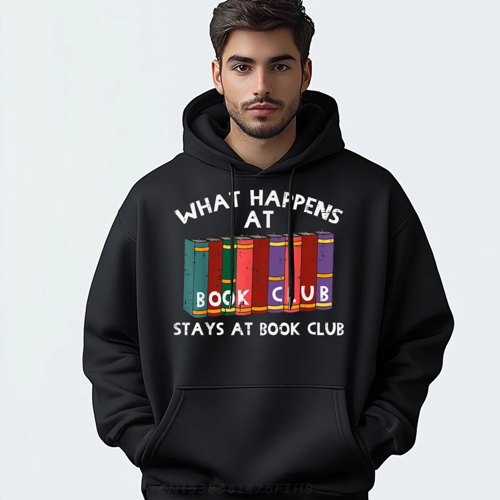 

Book Club Read Reading Librarian Funky Long Sleeve Funny Graphic Hoodies O-Neck Man Casual Sweatshirts Mens Clothes