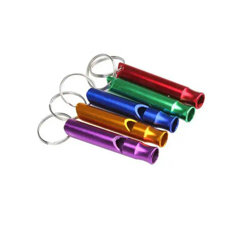 1/5/10pcs Multifunctional Aluminum Emergency Survival Whistle Portable Keychain Outdoor Tools Training Whistle Camping Hiking